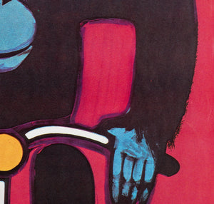 Cyrk Chimpanzee Cyclist R1980 Polish Circus Poster, Wiktor Gorka - detail