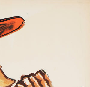 Cyrk Chimps in Hats 1971 Polish Circus Poster - detail