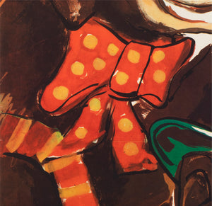 Cyrk Chimps in Hats 1971 Polish Circus Poster - detail