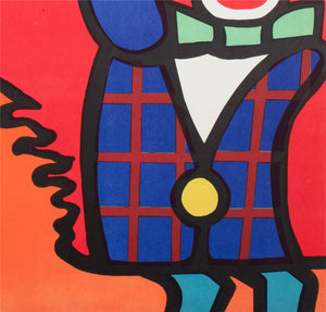 Cyrk Clown Balancing Lady 1975 Polish B1 Circus Poster Jan Mlodozeniec - detail