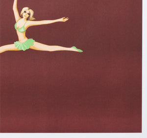 Cyrk Hanging Acrobats 1975 Polish Circus Poster, Jan Kotarbinski - detail