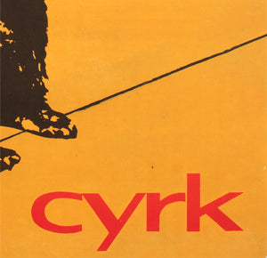 Cyrk Juggling Tightrope Bear 1971 Polish Circus Poster