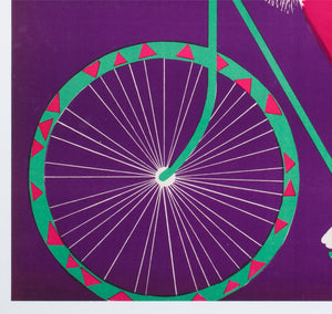 Cyrk Samoyed Cycling 1965 Polish Circus Poster, Gustaw Majewski - detail