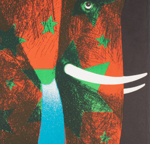 Cyrk Star Elephant 1974 Polish Circus Poster, Mieczyslaw Wasilewski - detail