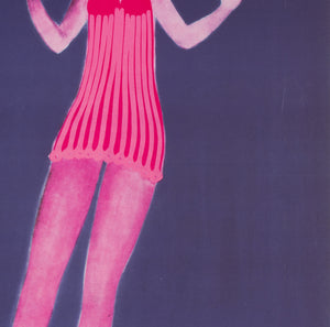 Cyrk Three Aerialists 1966 Polish Circus Poster, Danuta Zukowska - detail