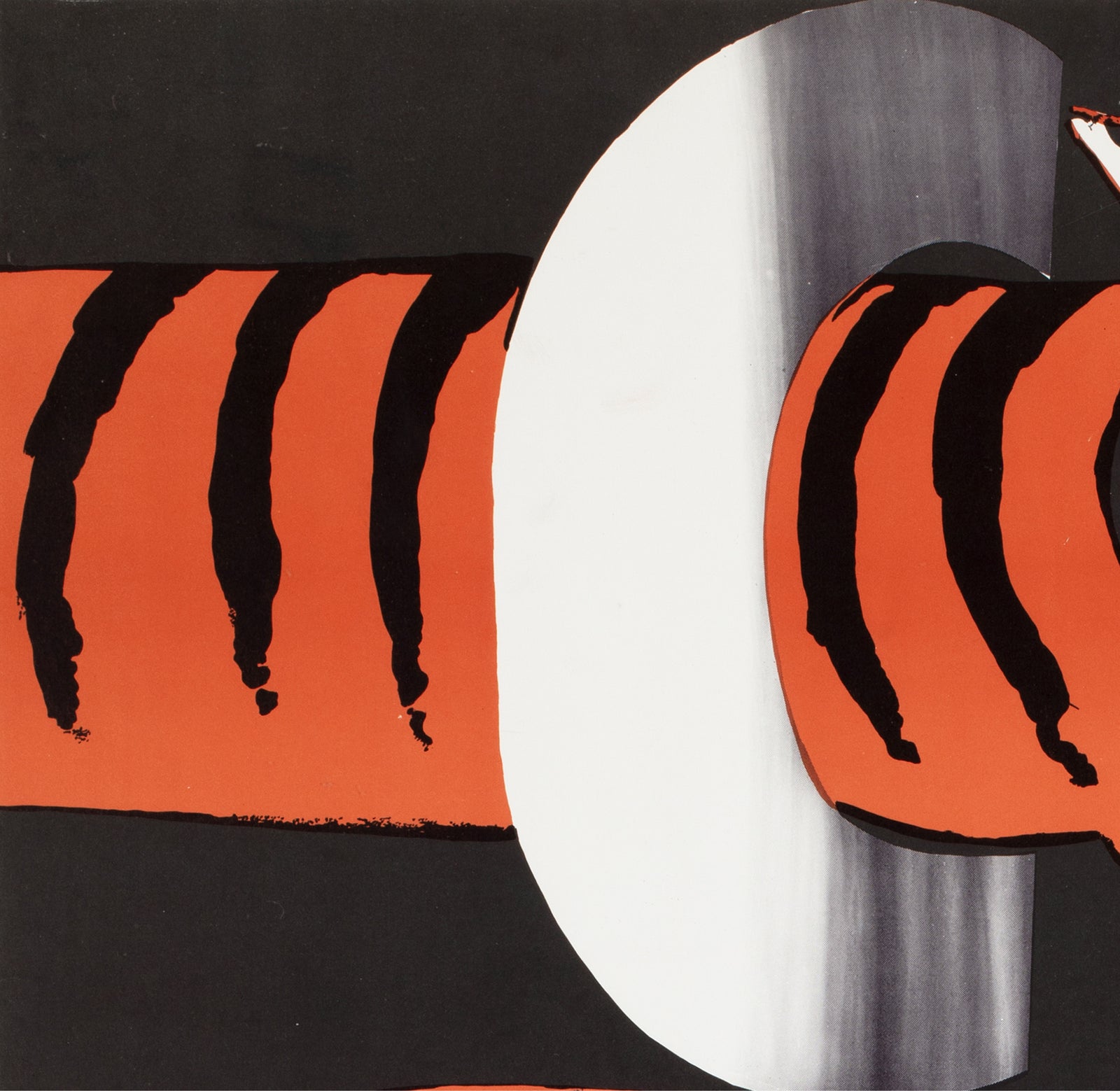 Cyrk Two Growling Tigers R1979 Polish Circus Poster, Wiktor Gorka - detail