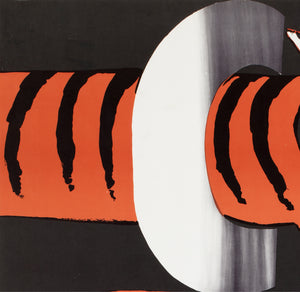 Cyrk Two Growling Tigers R1979 Polish Circus Poster, Wiktor Gorka - detail