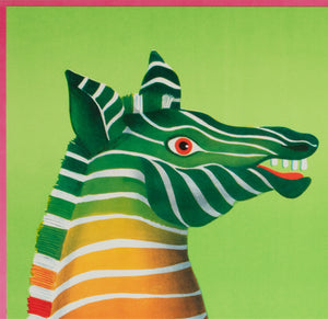 Cyrk Zebra Acrobat 1979 Polish Circus Poster, Hubert Hilscher - detail