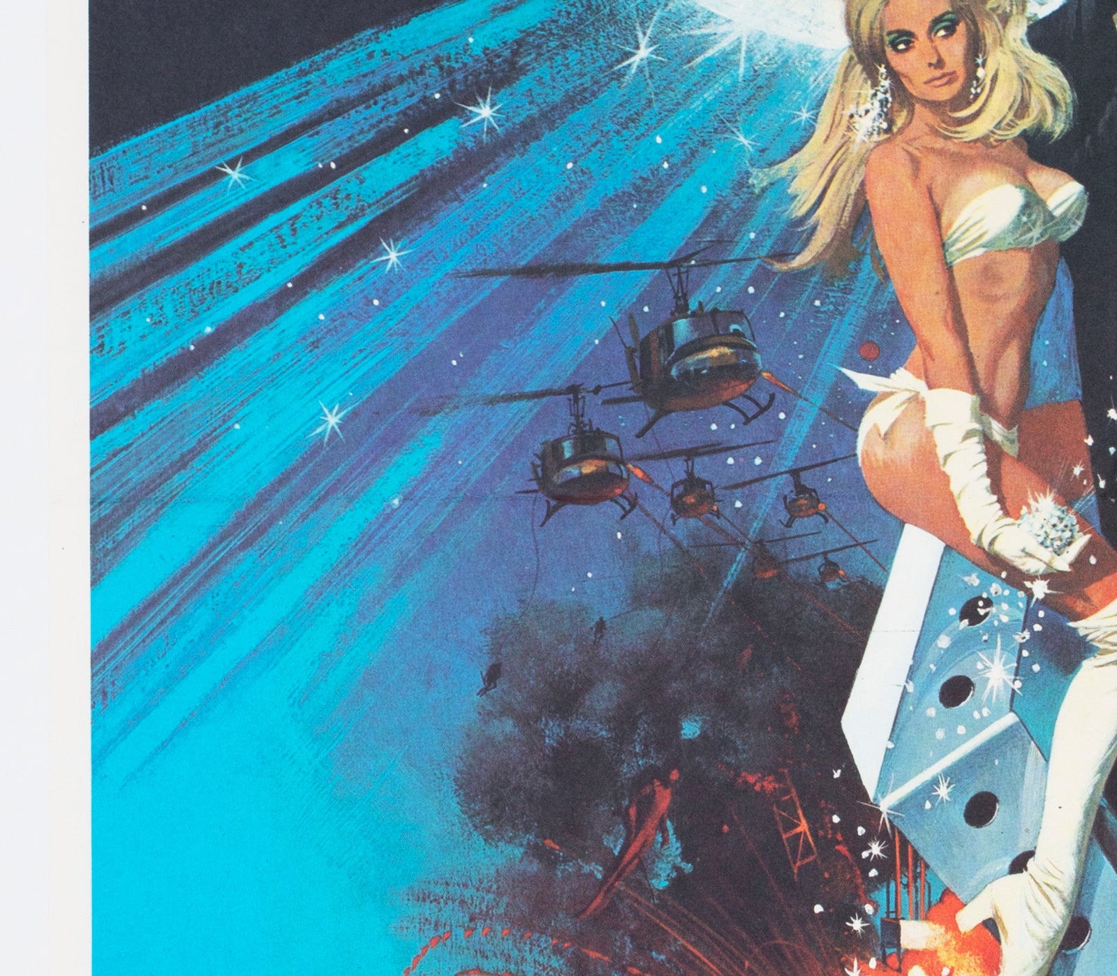 Diamonds Are Forever 1971 French Moyenne Film Poster Robert McGinnis - detail