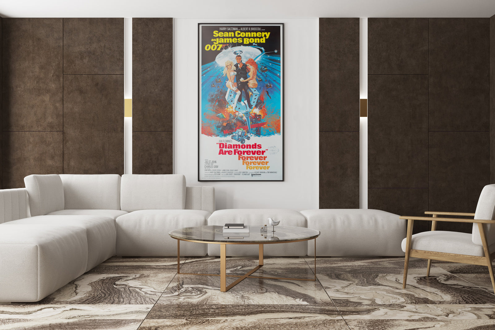 Diamonds Are Forever 1971 US 3 Sheet Film Movie Poster, Robert McGinnis