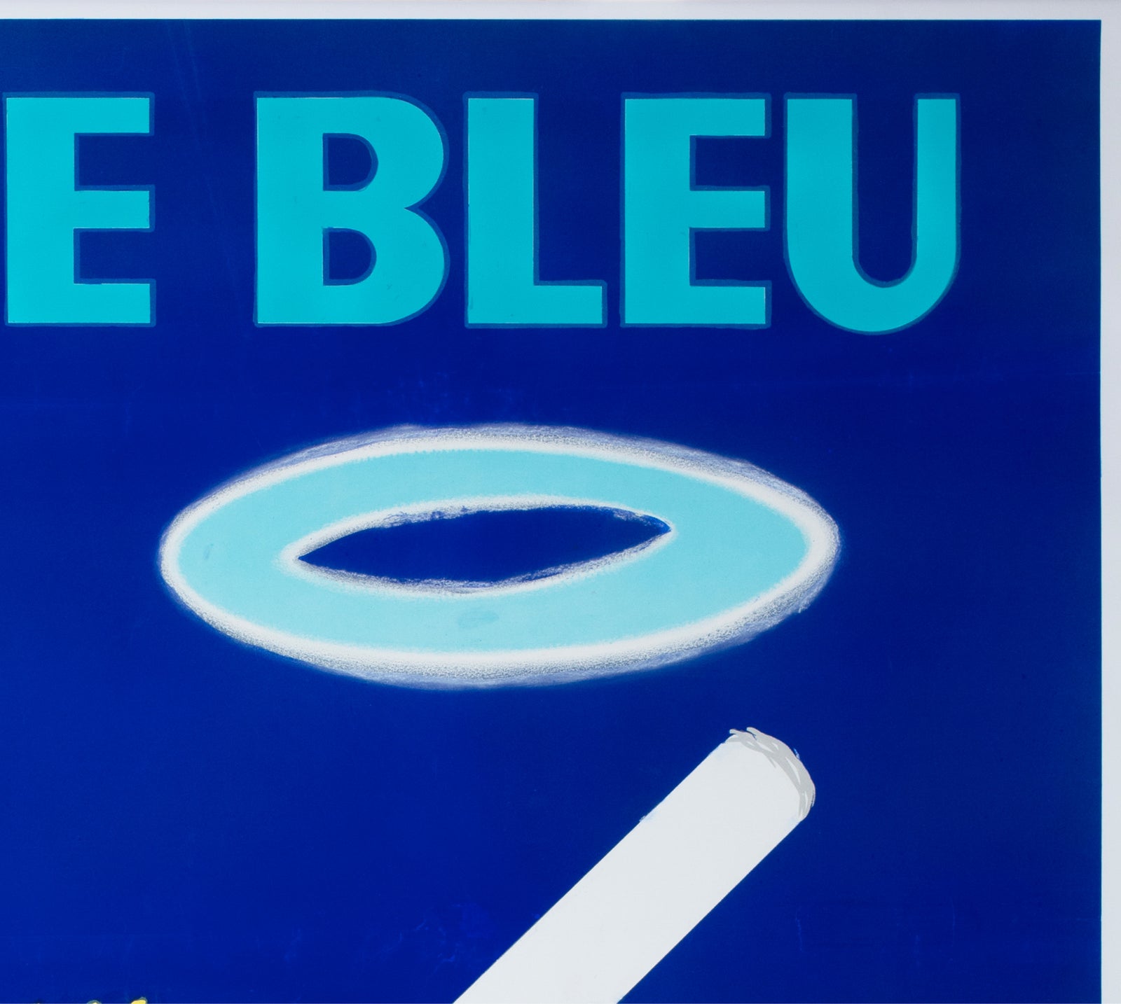 Disque Bleu Gauloises 1956 French Cigarettes Advertising Poster Henri Favre - detail