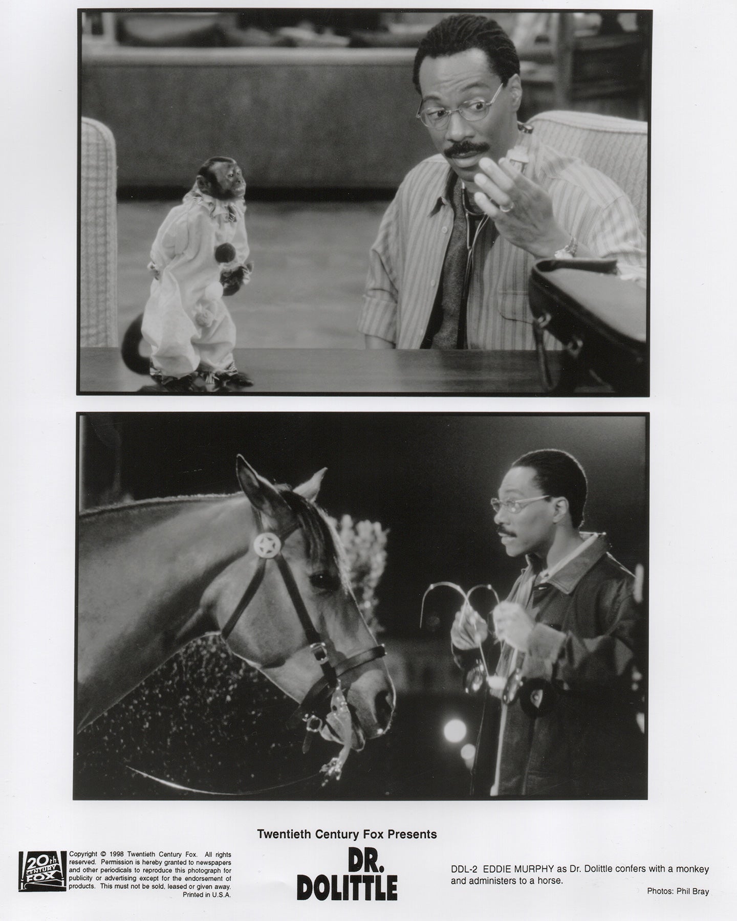 Doctor Dolittle 1998 Film Movie Press Publicity Still Framed