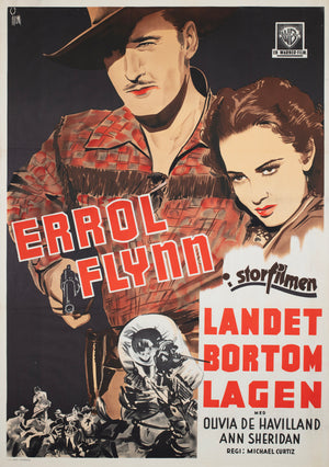 Dodge City 1939 Swedish Film Poster Gösta Åberg
