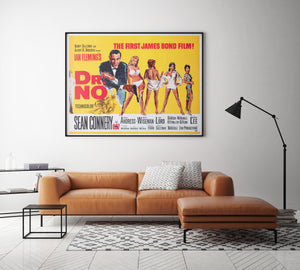 Dr No 1962 UK Quad Film Movie Poster, James Bond