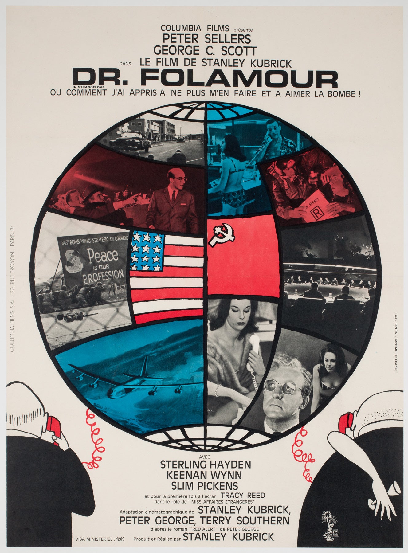 Dr Strangelove 1964 French Moyenne Film Movie Poster