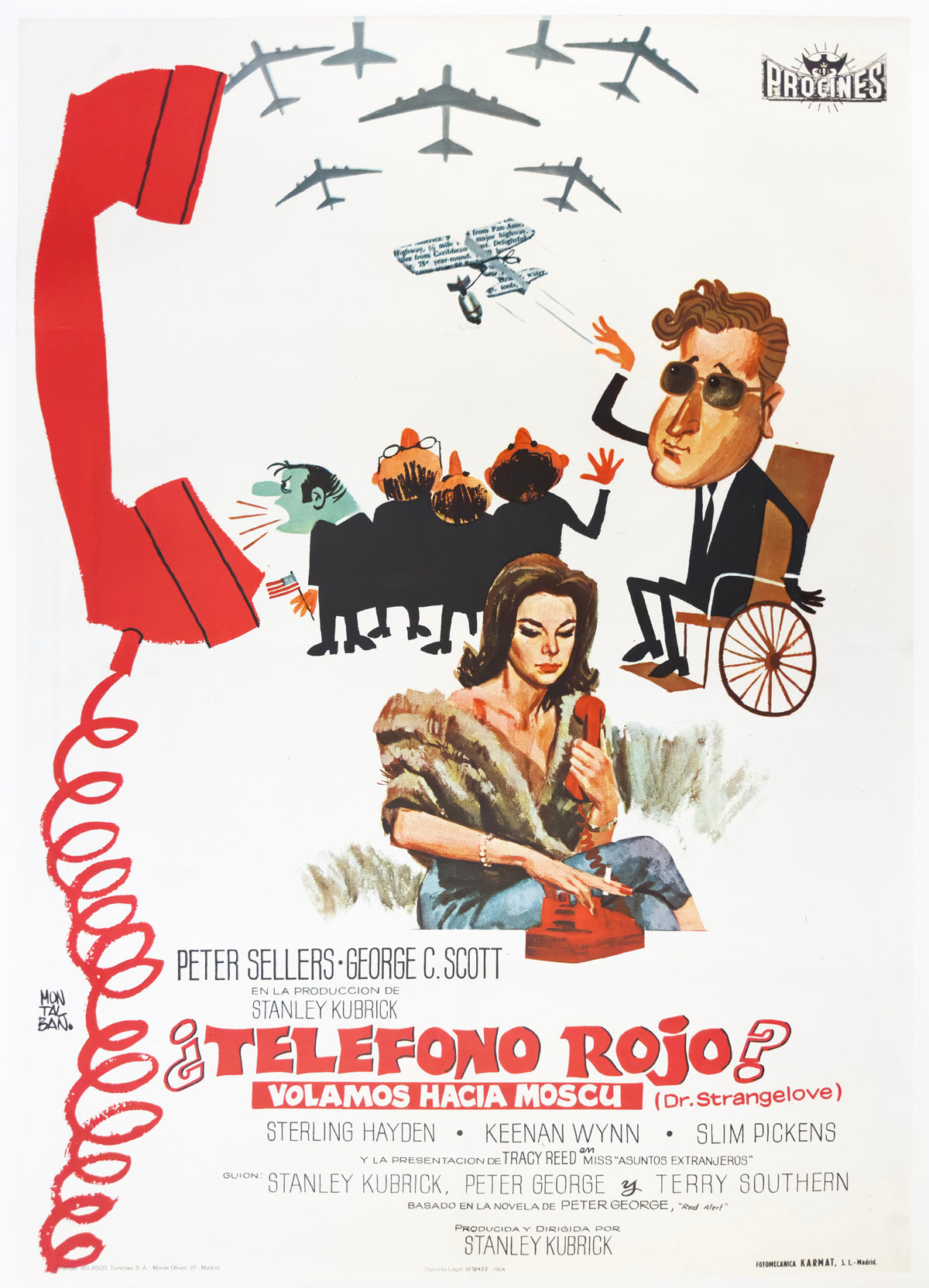 Dr Strangelove 1964 Spanish 1 Sheet Film Poster