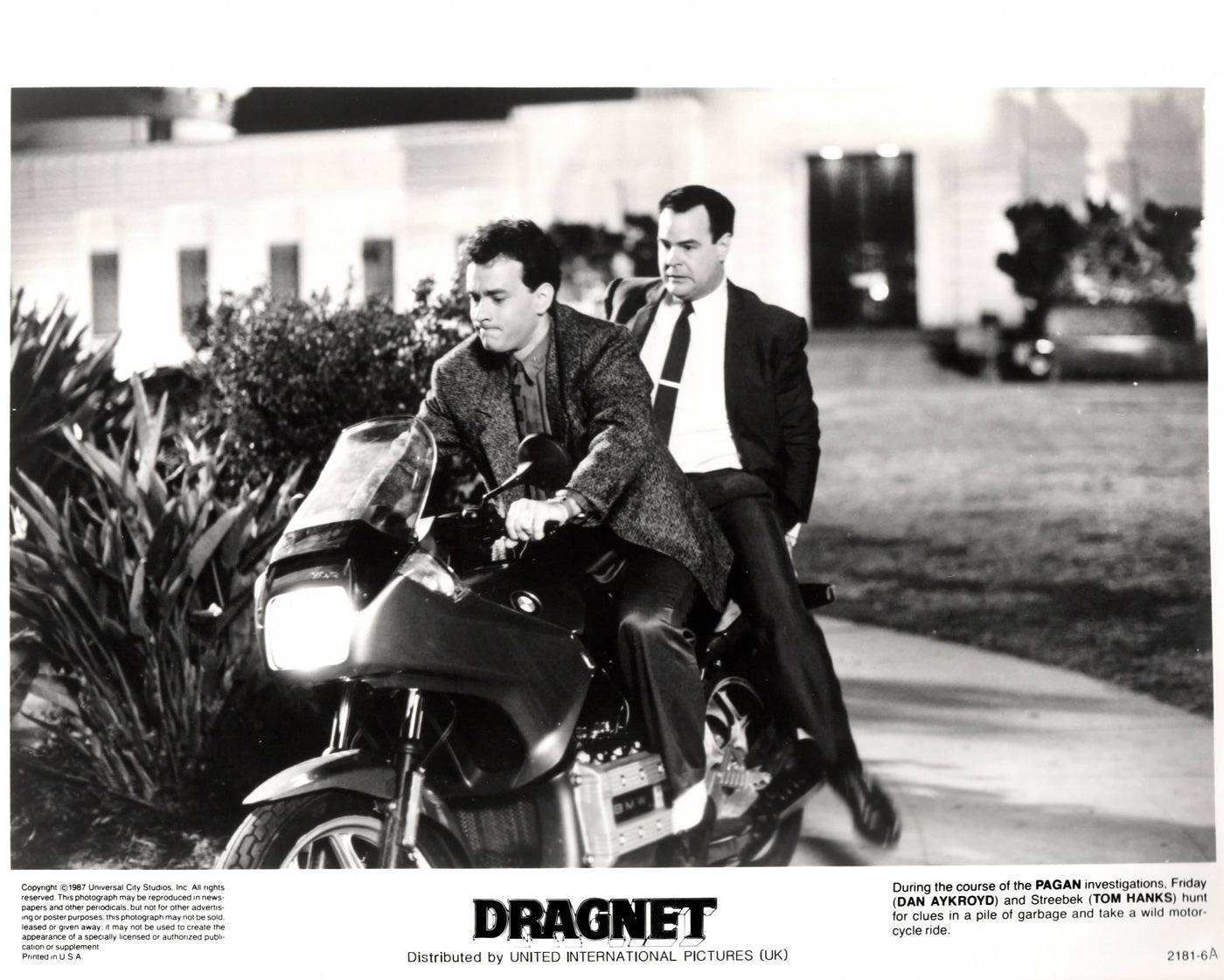 Dragnet (1987) Publicity Press Film Movie Still Photo - Framed