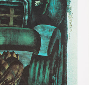 Duel 1973 Swedish Film Poster Hans Arnold - detail