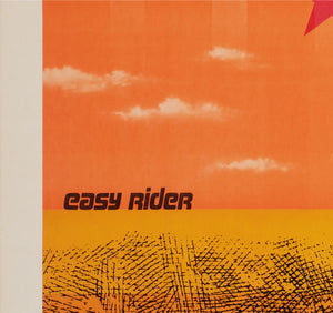 Easy Rider 1969 Japanese B2 Orange Style Film Movie Poster - detail