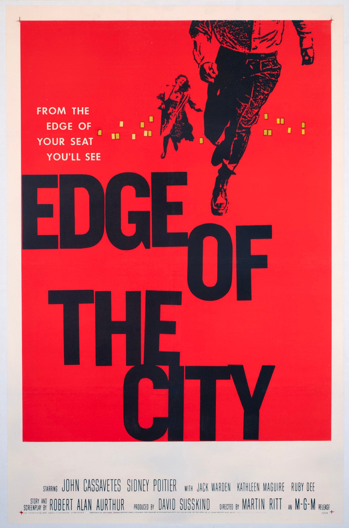 Edge of the City 1957 US 1 Sheet Film Poster Saul Bass