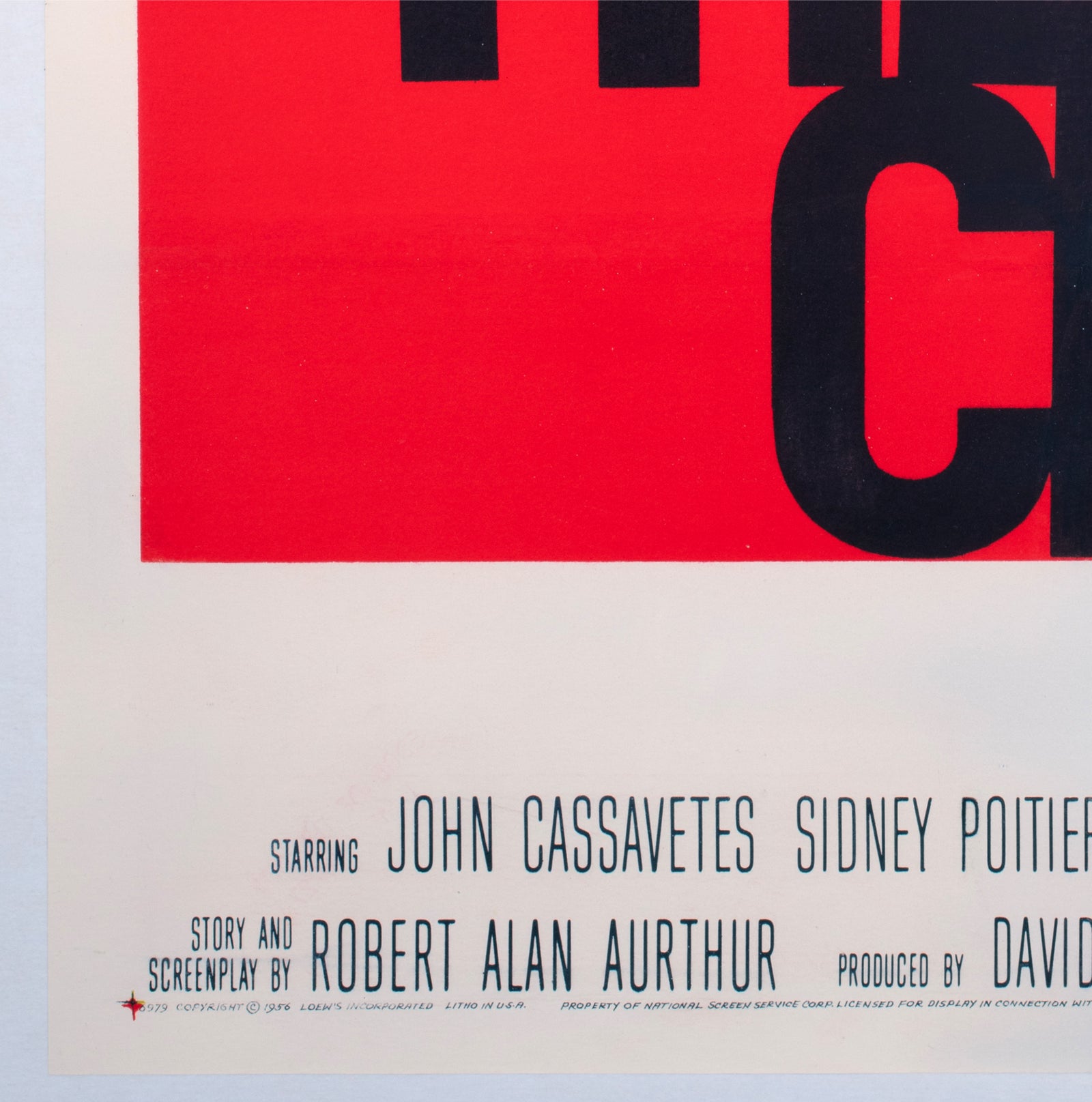 Edge of the City 1957 US 1 Sheet Film Poster Saul Bass - detail