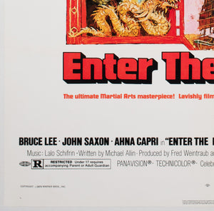 Enter the Dragon 1973 US 1 Sheet Film Movie Poster, Bob Peak - detail