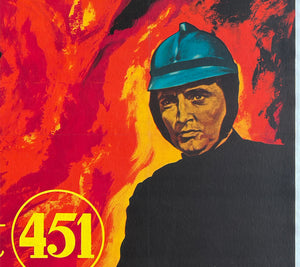 Fahrenheit 451 1967 French Grande Film Movie Poster, Guy Gerard Noel - detail