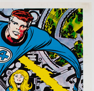 Fantastic Four 1970 Marvel Poster, Jack Kirby - detail