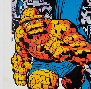 Fantastic Four 1970 Marvel Poster, Jack Kirby - detail