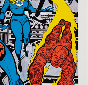 Fantastic Four 1970 Marvel Poster, Jack Kirby - detail
