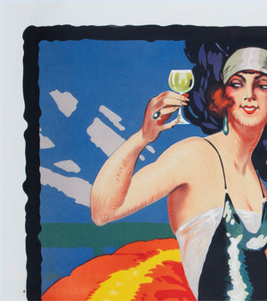 Fap Anis 1935 French Alcohol Advertising Poster Delval - detail