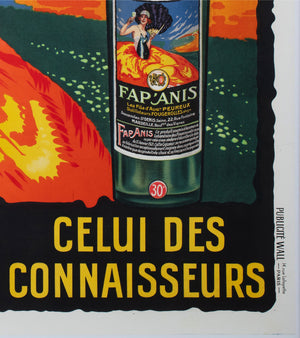 Fap Anis 1935 French Alcohol Advertising Poster Delval - detail