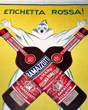 Felsina Ramazzotti 1926 Italian Oversized Alcohol Beverage Poster, Leonetto Cappiello - detail