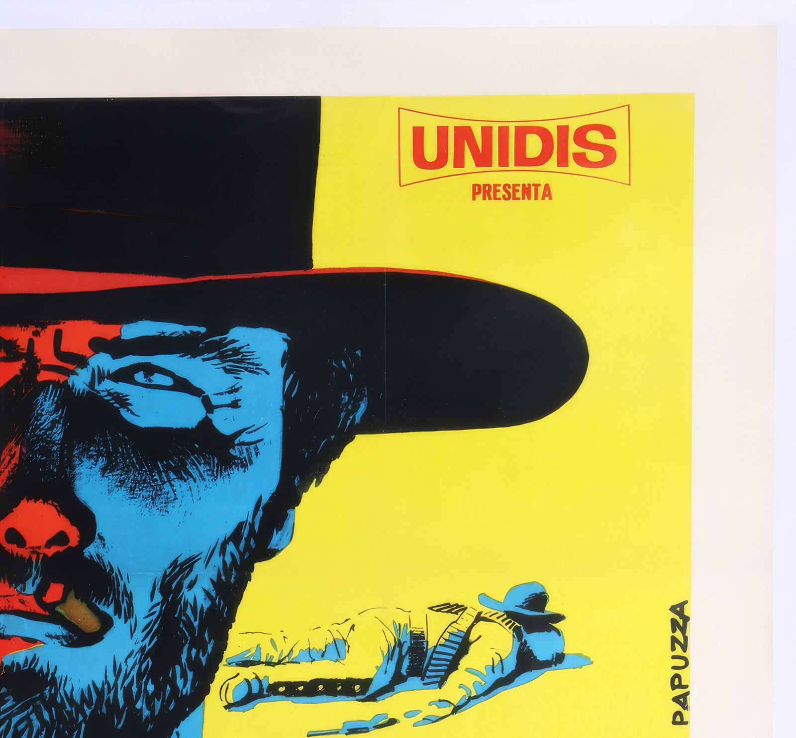 Fistful of Dollars R1968 Italian 2 Foglio Film Poster Michelangelo Papuzza - detail