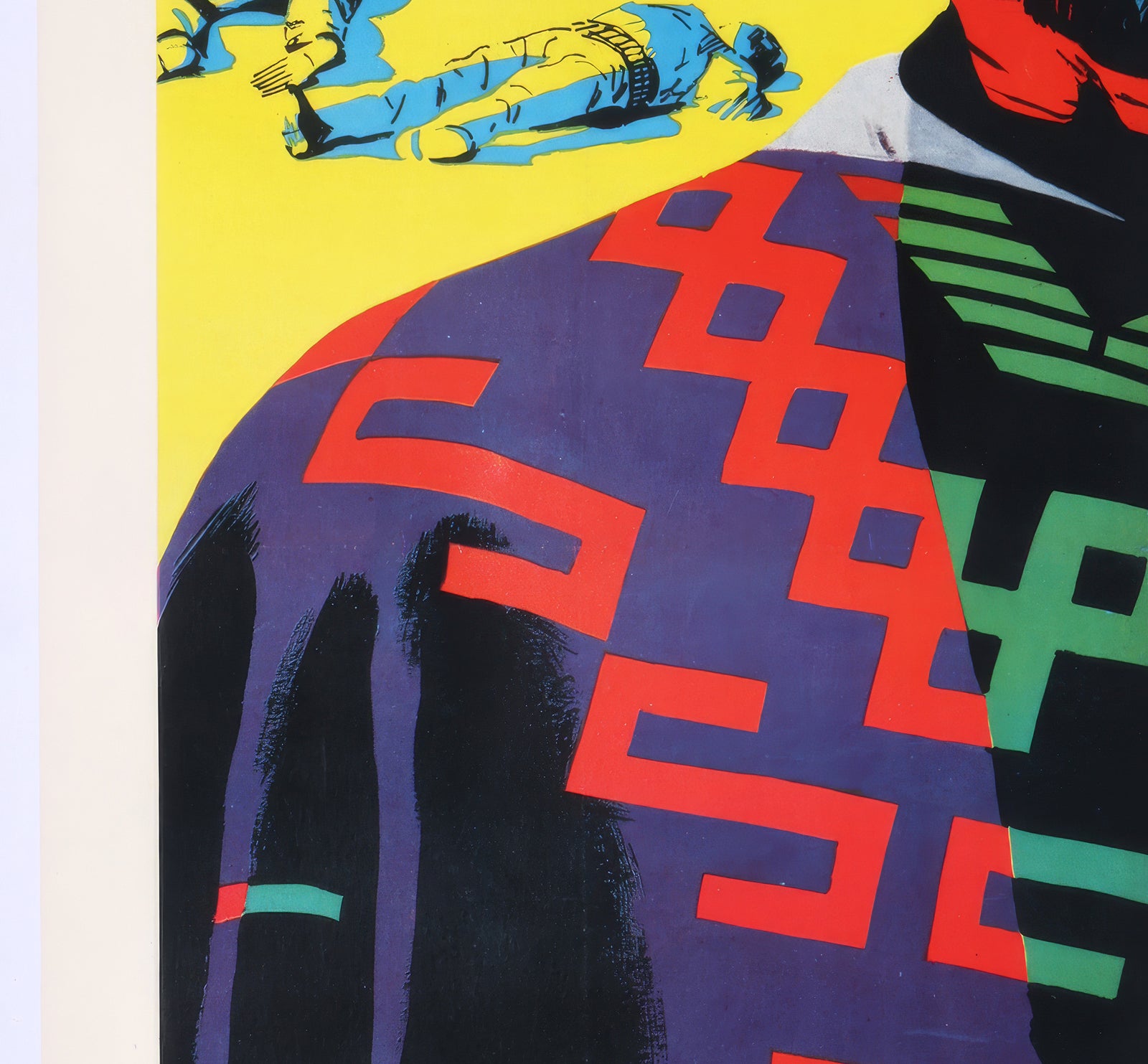 Fistful of Dollars R1968 Italian 2 Foglio Film Poster Michelangelo Papuzza - detail