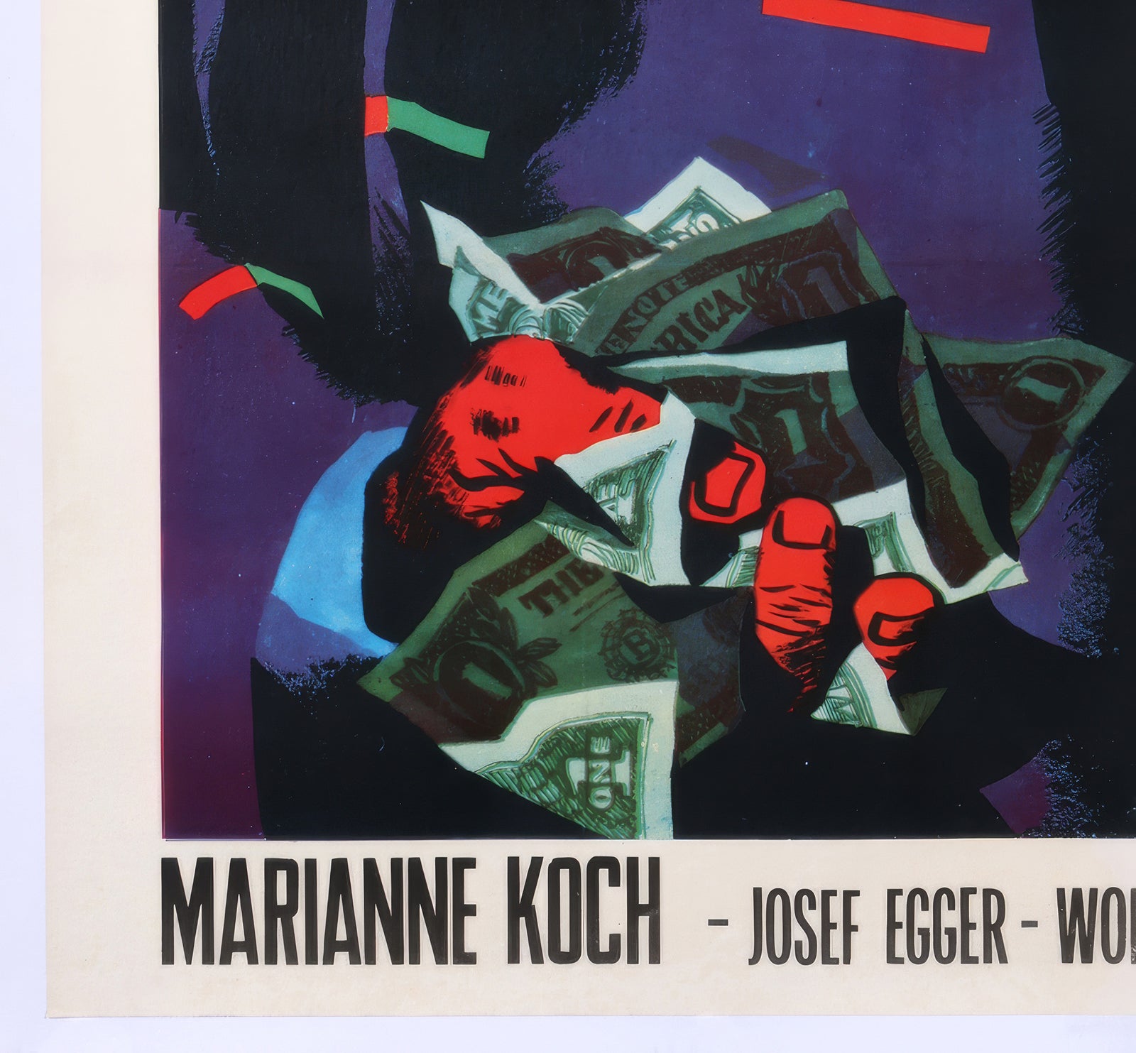 Fistful of Dollars R1968 Italian 2 Foglio Film Poster Michelangelo Papuzza - detail