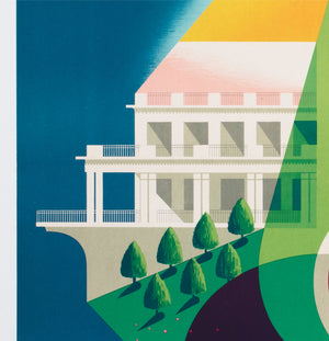 folkestone 1950s travel poster reginald montague lander - detail