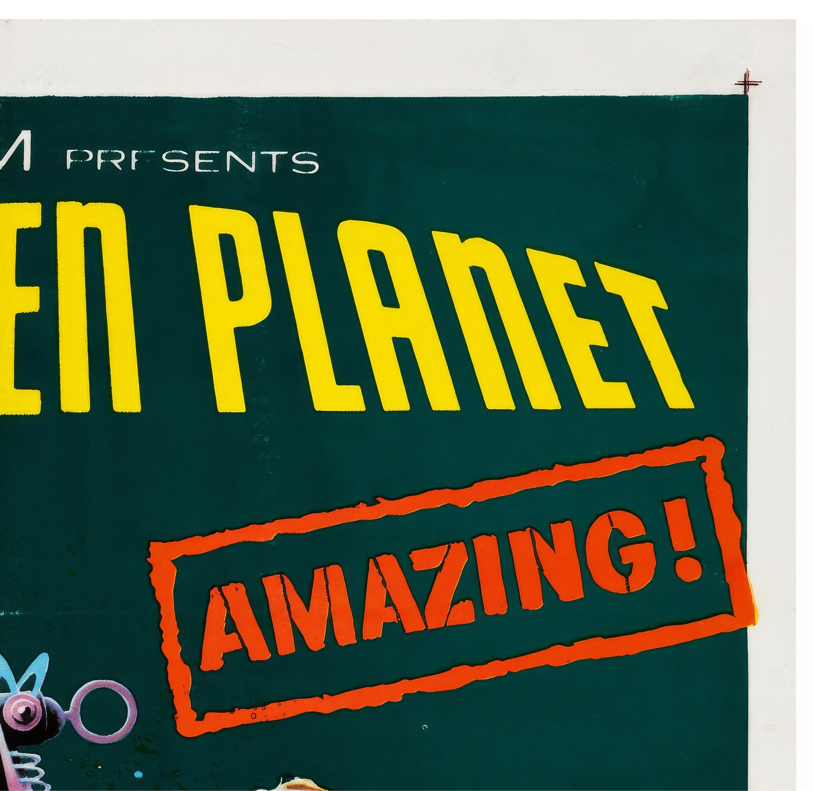 Forbidden Planet 1956 US 1 Sheet Film Poster - detail