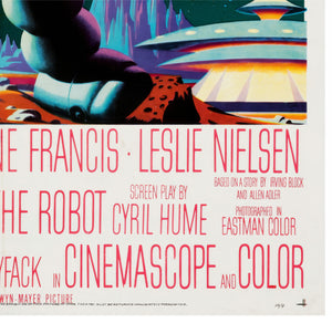 Forbidden Planet 1956 US 1 Sheet Film Poster - detail