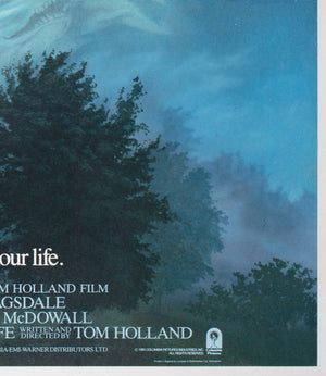 Fright Night 1985 UK Quad Film Movie Poster, Peter Mueller - detail