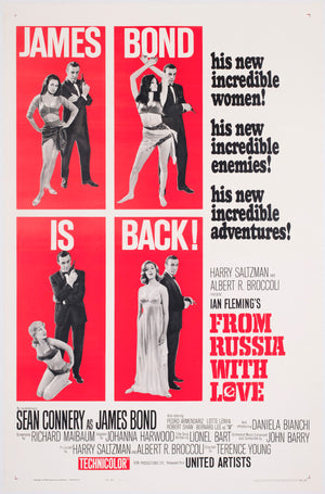 From Russia With Love 1964 US 1 Sheet Style B Film Movie Poster
