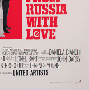 From Russia With Love 1964 US 1 Sheet Style B Film Movie Poster - detail