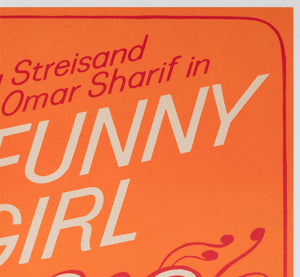 Funny Girl 1970 East German A1 Film Movie Poster, Roeder - detail