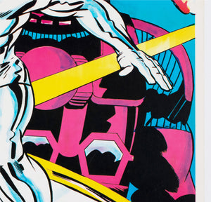 Vintage Galactus and the Silver Surfer 1970 Marvel Poster, Jack Kirby - detail