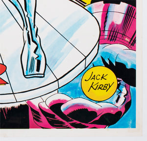 Vintage Galactus and the Silver Surfer 1970 Marvel Poster, Jack Kirby - detail