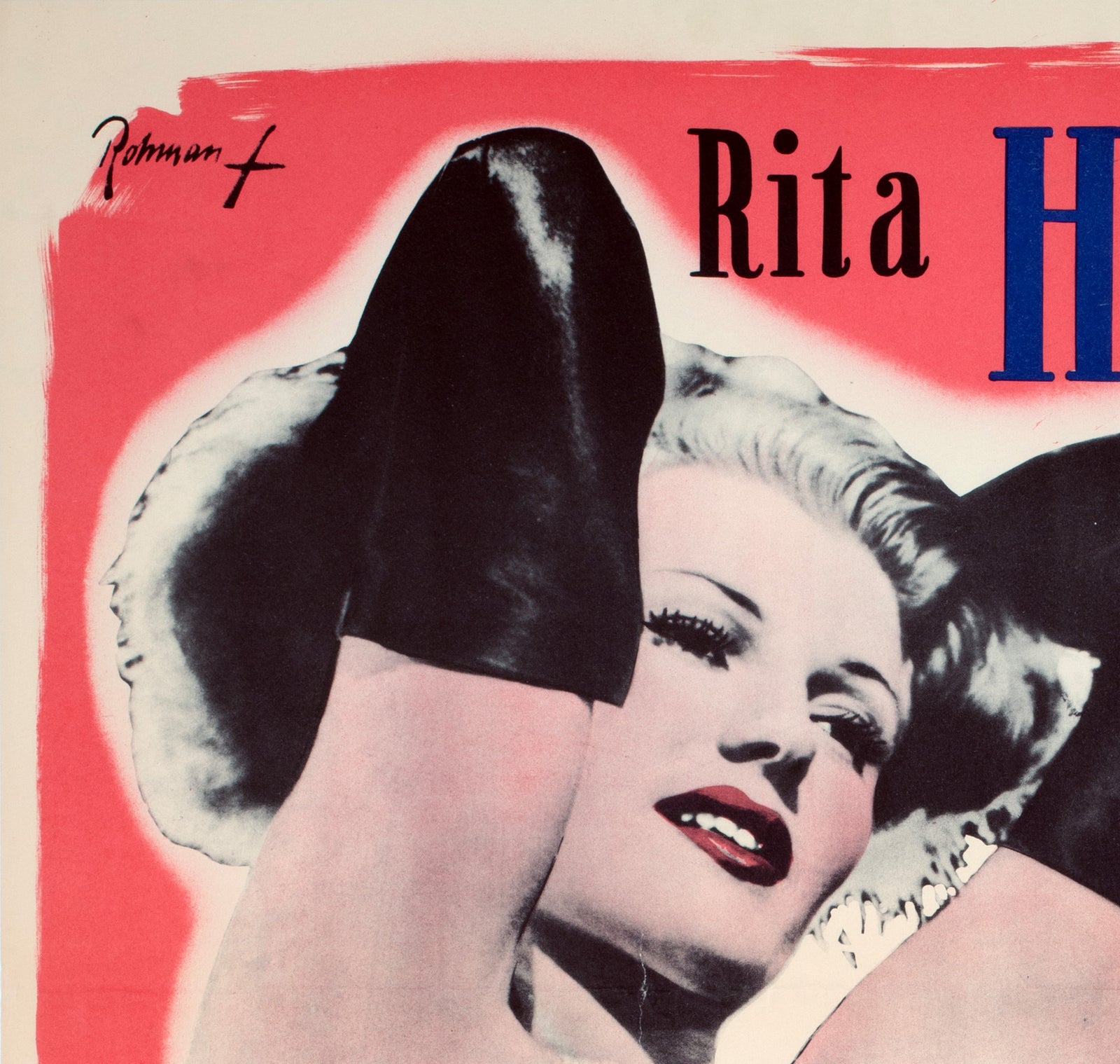 Gilda 1946 Swedish Film Poster Eric Rohman - detail