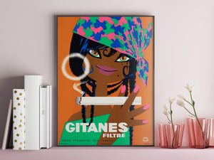 Gitanes c1960 French Cigarette Advertising Poster, Lefor Openo
