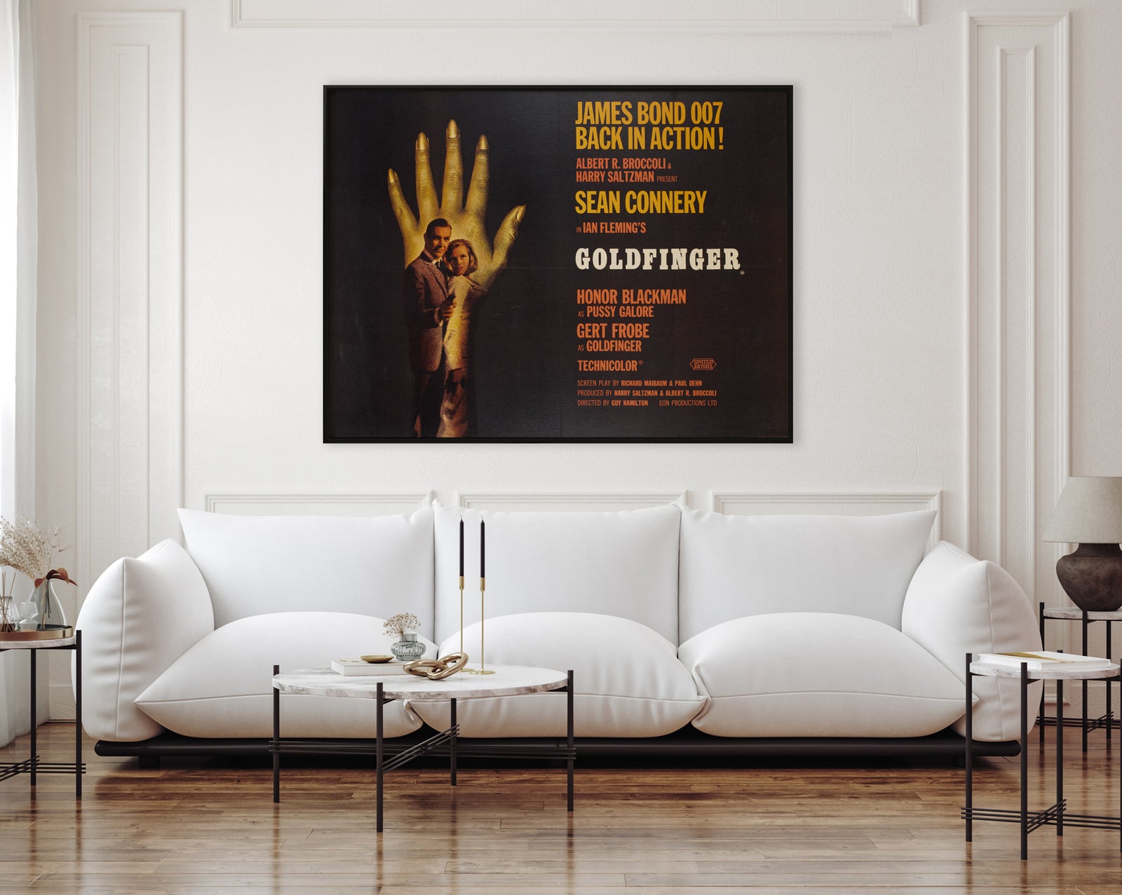 Goldfinger 1964 UK Quad Style B Film Movie Poster, Robert Brownjohn James Bond