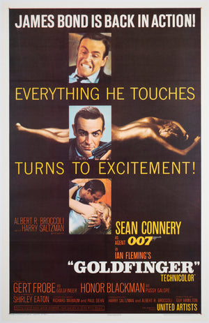Goldfinger 1964 US 1 Sheet Film Poster