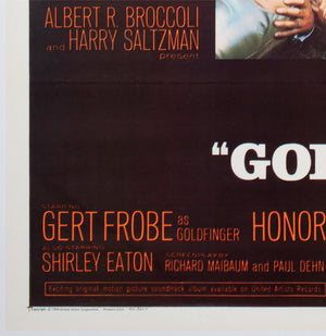Goldfinger 1964 US 1 Sheet Film Poster - detail